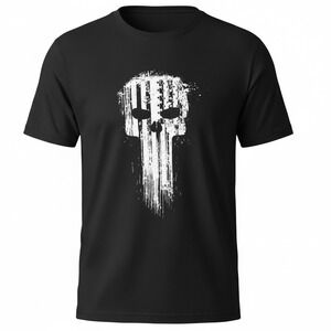 Lane Seven Skull Graphic T-Shirt Mens 2XL Black Excellent Distressed Flag Tee